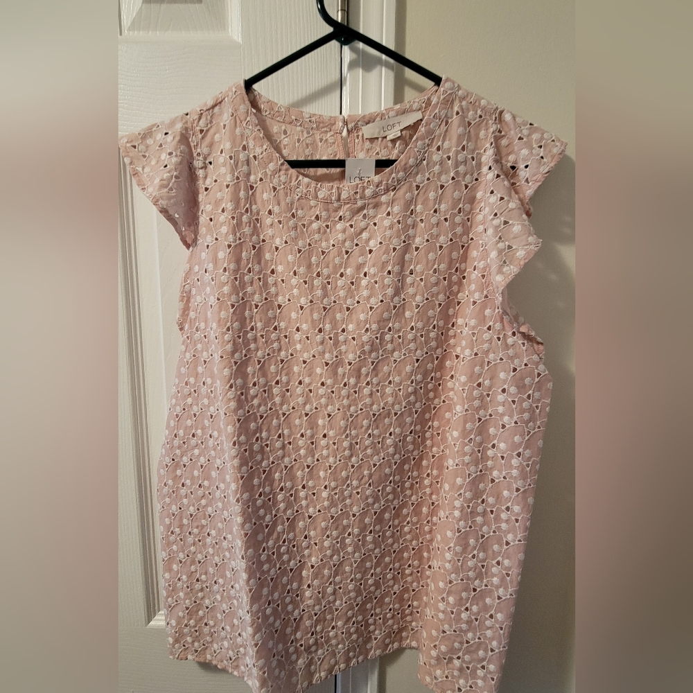 NWT LOFT Eyelet Blouse